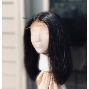100% Human hair 4x4 Lace Closure wig 14”